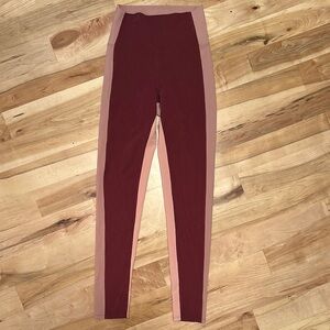 Beach Riot Ribbed Pink Leggings Small